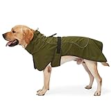 HEYWEAN Hundejacke Wasserdichter Hundemantel Reflektierende Jacke für kaltes Wetter mit weichem Fleecefutter...